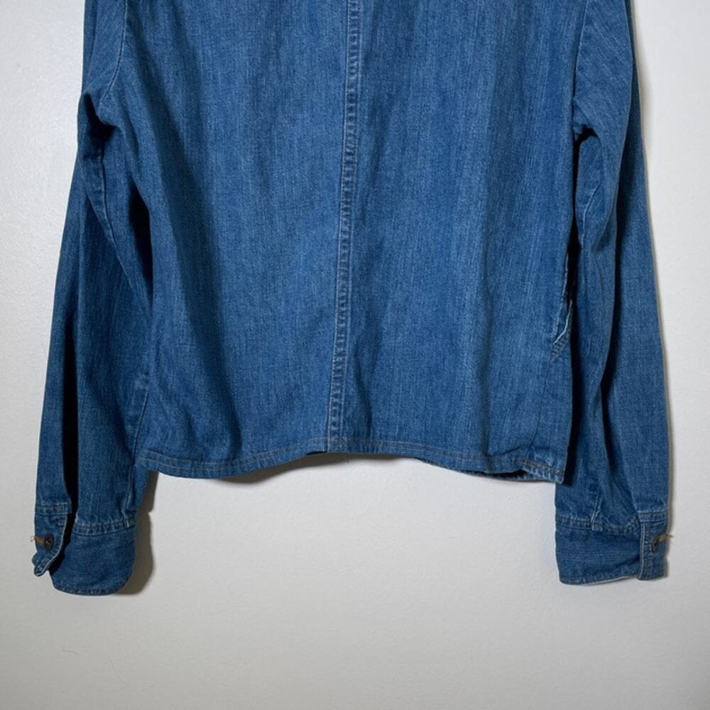 Vtg 1970's WRANGLER Blue Denim Quilt Jacket / Sz M / Button Up LUCCA MONNIE Boho - Picture 6 of 13